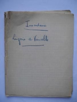 Lingerie et vaisselle (1934, tapuscrit). Lettre du directeur général des beaux-arts au directeur ...