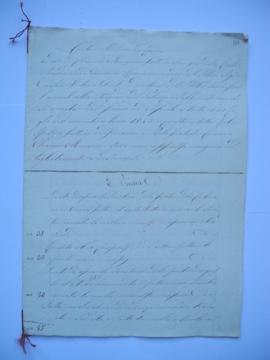 cahier de comptes et quittance pour les travaux du 1er avril jusqu’au 31 juillet 1842, de Giovann...