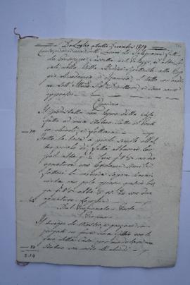 cahier de comptes et quittance pour les travaux du juillet au décembre 1819, du maître-menuisier ...