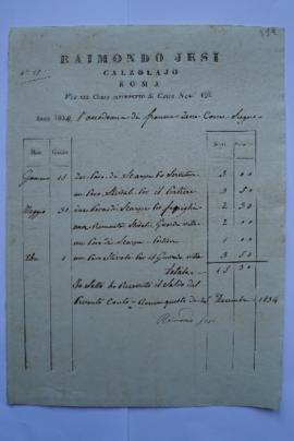 facture et quittance du cordonnier, Raimondo Jesi à Horace Vernet, fol. 332