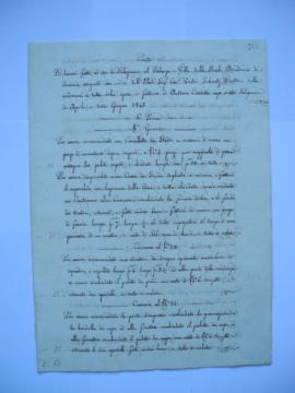 cahier de comptes et quittance pour les travaux d’avril jusqu’à juin 1845, d’Antonio Cassetta, ma...