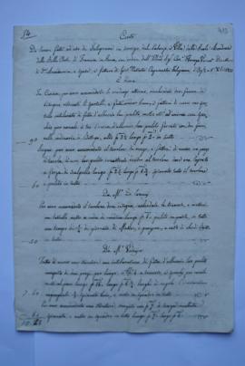cahier de comptes et quittance pour les travaux d’août à décembre 1830, d’Antonio fils, pour le m...