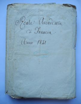 « Reale Accademia di Francia. Anno 1841 », pochette contenant les folios de 2 à 194, fol. 1
